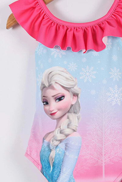 gnygiyim Girl's Character Patterned Ruffled Uw Protected Swimsuit