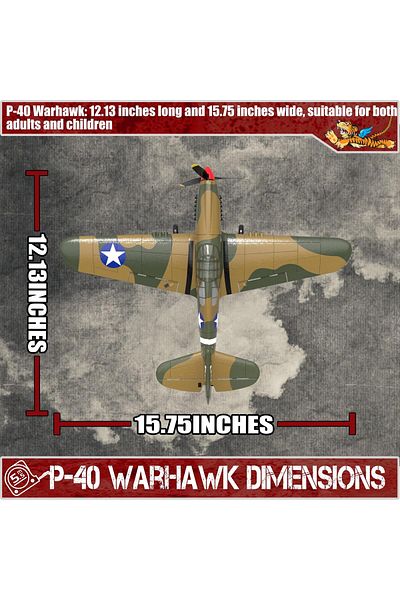 Generic طائرة P-40 Warhawk RC للمبتدئين والبالغين مع نظام تثبيت Xpilot ومفتاح واحد للطائرات البهلوانية