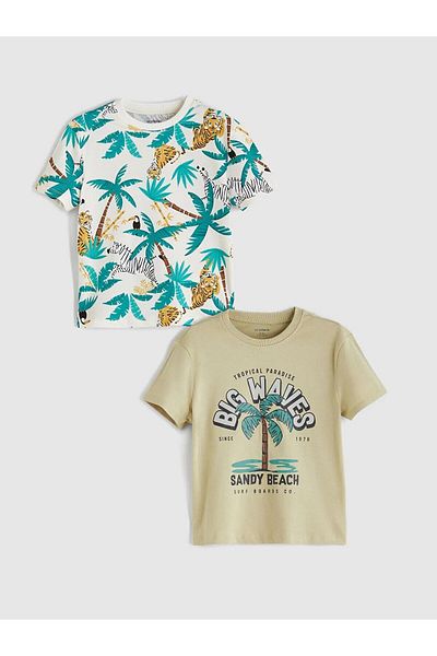 LC Waikiki LCW Kids Tricou cu imprimeu pentru băieți, pachet de 2 (S5)