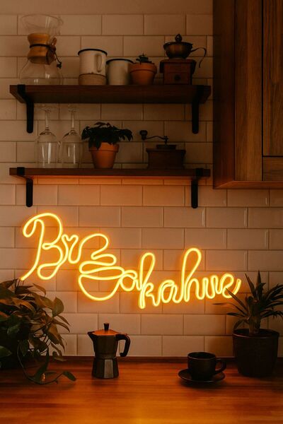 Store Bi Kahve dekor neon