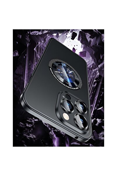 Apple MagSafe Protective Case for iPhone 15 Pro, Flippy, Metal, Wireless Charging, Black Metallic