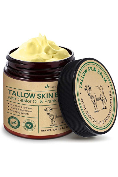 NOVA KISS Balsam de seu de vită cu ulei de ricin și tămâie, 100% pur, NOVA KISS®, 120 g