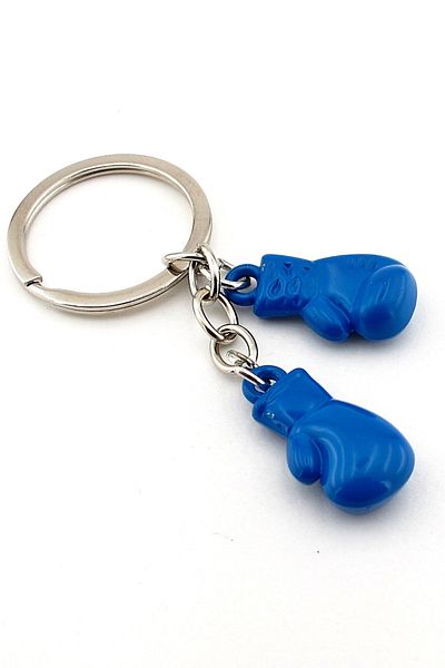 Solfera Boxing Gloves Sports Kick Boxing Blue Color Metal Keychain Kc357
