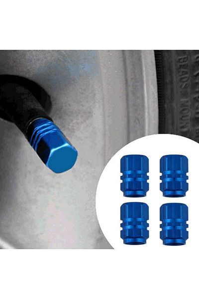 JollyMag Set capacele auto pentru ventil hexagon albastru 4 buc