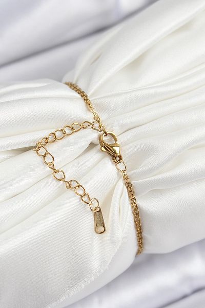 Store 316L Steel Chain Turquoise Enamel Artistic Portrait Pearl Detailed Flower Model Gold Color Women's Bracelet