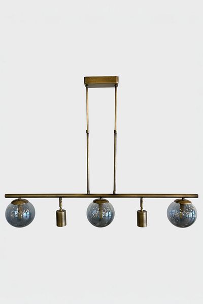Favori Aydınlatma Antique 4-Piece Chandelier with Smoked Glass and Spot Lights