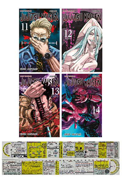 Gerekli Şeyler Yayıncılık Jujutsu Kaisen 11-12-13-14. Ciltler Manga Seti + Ma...
