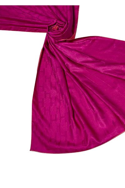 mim eşarp Leila Double Sided Jacquard Patterned Silky H Pattern Shawl – 75X190 cm