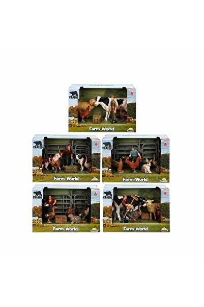 SPOR35 Kız Erkek Çocuk Oyuncak Farm World Çiftlik Hayvanları Seti -1adet stok...