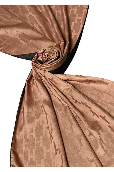 mim eşarp Leila Double Sided Jacquard Patterned Silky H Pattern Shawl – 75X190 cm