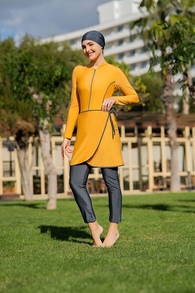Ruko Maio Ruko 2414-1 Zippered Partially Closed – Set of 3 Lycra Hijab Swimsuit