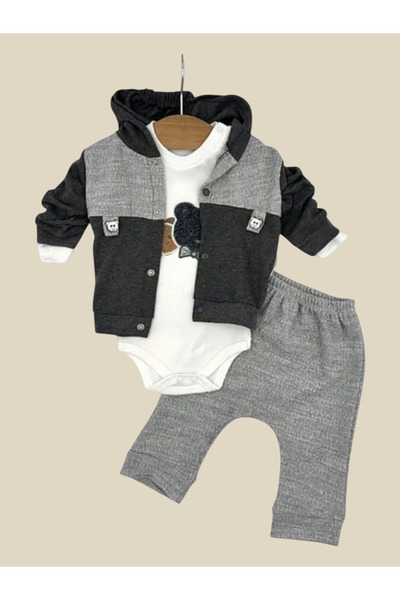 Babyim %100 Müşteri Memnuniyeti Organik Pamuklu 3'lü Erkek Yenidoğan Hastane ...