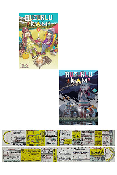 Kayıp Kıta Yayınları Huzurlu Kamp 1-2. Ciltler Manga Seti + Mat. Öğreten Cetvel