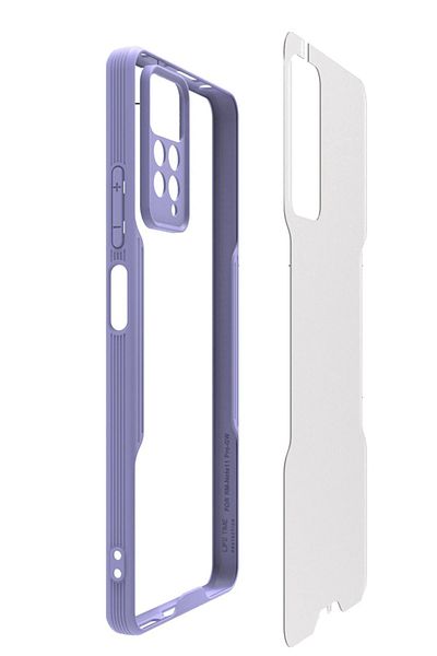 CepteToptan جراب هاتف Xiaomi Redmi Note 11 Pro من السيليكون البلاتيني - أرجواني - MKİ1794-9474