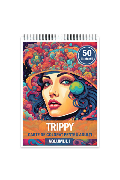 Legendary Gifts Carte de colorat cu 50 de ilustratii, Trippy - Volumul I