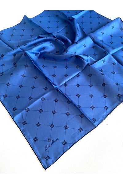 Silk Home Μεταξωτό φουλάρι Tivil 11392-33 Μπλε Μικτό Μοτίβο