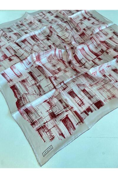 Armine Μεταξωτό κασκόλ Sura 9350 - 83 Μικτό σχέδιο μπορντό