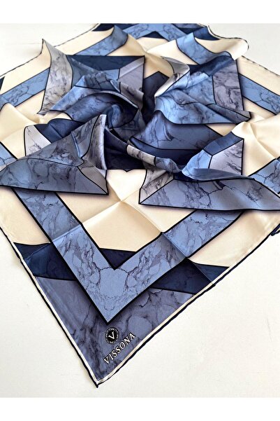 Vissona Μεταξωτό μαντήλι Tivil 17548 - 9 - 0031 - 0033 Μπλε Μικτό σχέδιο