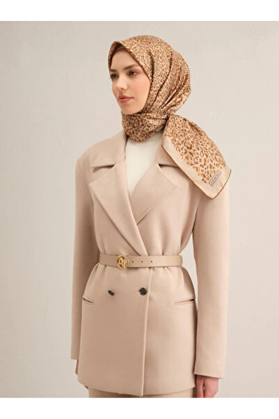 Armine Eșarfă de mătase Tivil 9352-52 Model mixt bej-gri