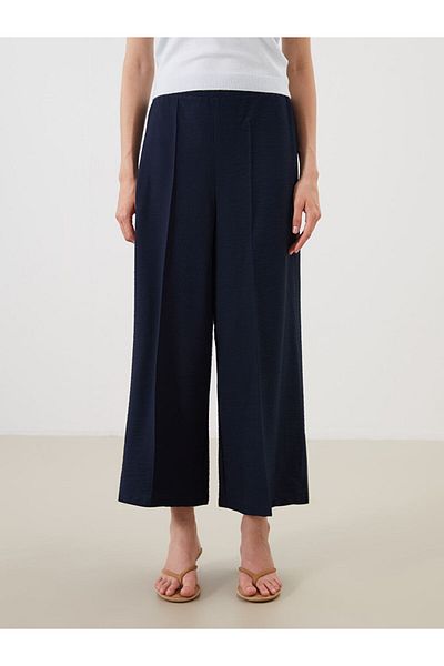 LC Waikiki New Season Elastic Waist Wide Leg Women's Pleated Trousers - S54397Z8