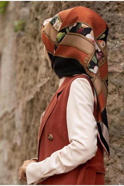 Vissona Γυναικείο μεταξωτό κασκόλ Twill Beige Tan