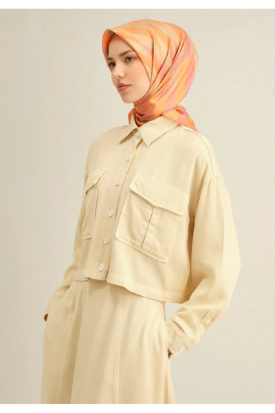 Armine Eșarfă de mătase Sura 9325-56 Model mixt portocaliu