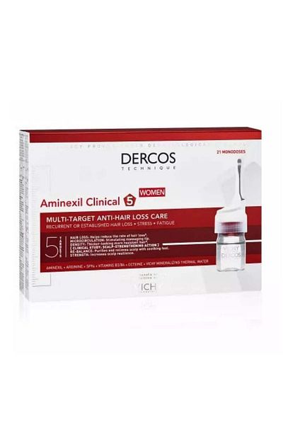 Vichy Tratament anti-cădere a părului pentru femei Vichy Dercos Aminexil Clinical 5, Tratamente pentru păr, 21 de fiole