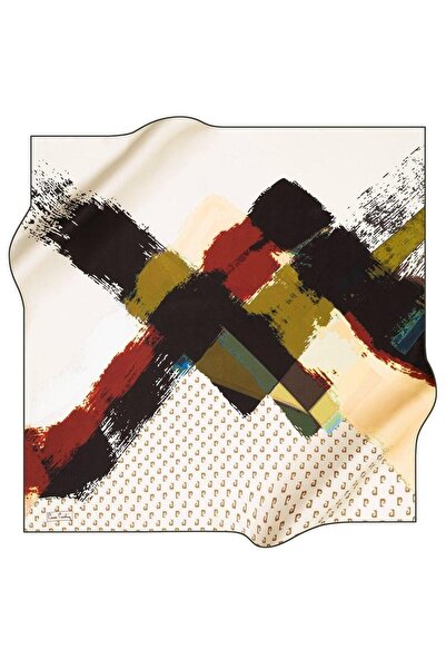 Pierre Cardin Tivil İpek Eşarp 8496438-951-48491 Krem Karışık Desen