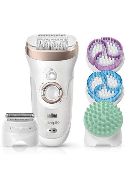 Braun 9-961 Silk-Epil 9 Skinspa 9-961V 5-In-1 Epilator Exfoliation And Skin Care System White/Silver