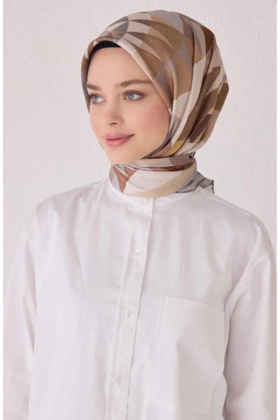 Belli Μεταξωτό μαντήλι Tivil 4046 - 05 Καφέ Μικτό σχέδιο