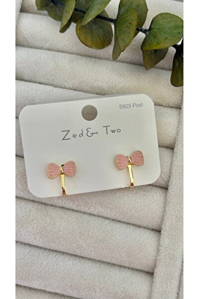 arya luxe Pembe Fiyonk Klipsli Çocuk Küpesi