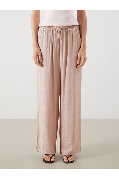 LC Waikiki New Season Women's Textured Trousers with Elastic Waist - S5R181Z8