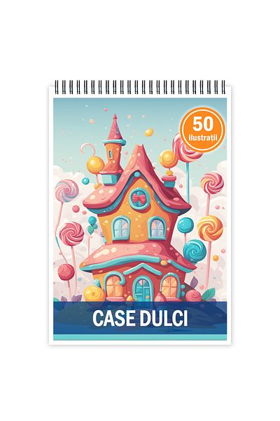 Legendary Gifts Carte de colorat cu 50 de ilustratii, Case Dulci