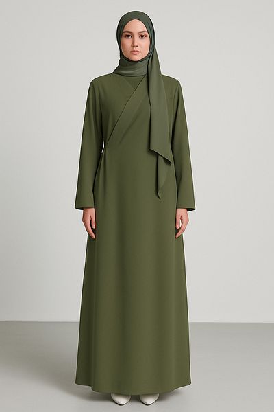 Misue Handmade Medina Silk Double Breasted Prayer Dress + Shawl, Silk Dressing Gown, Dowry Prayer Dress, Mevlüt Dress