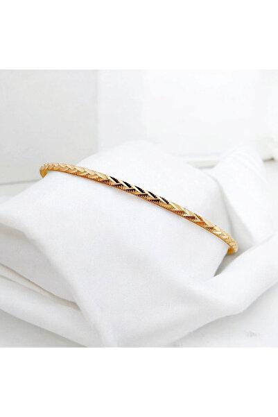 CASELN 22 Ayar Altın Kaplama Başak Ajda Bilezik 1 Adet - 1.kalite Kuyumcu Işçiliğidir