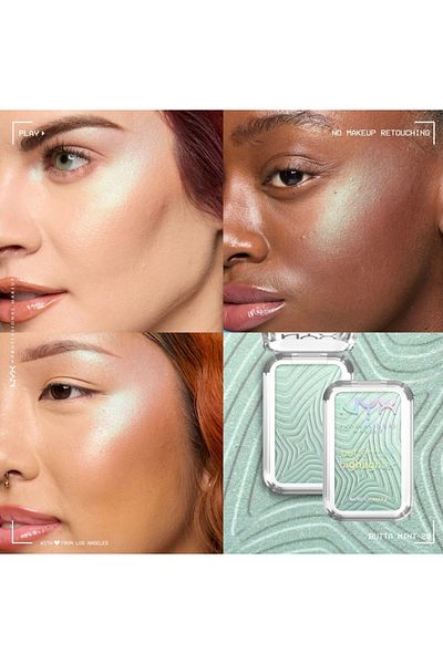 NYX Professi̇onal Makeup Buttermelt Highlighter Creamy Powder Illuminator -20 Butta Mınt Blush