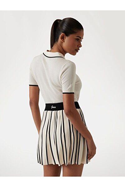 Guess Polo Sweater Women's White T-Shirt V5Gp00Z3D60-G1O6