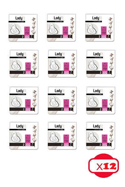 Lady Fit Cotton Pad Long 7 X12 Pack (84 Pieces)