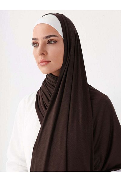 AL JAMIL PREMIUM JERSEY HIJAB - COFFEE BROWN
