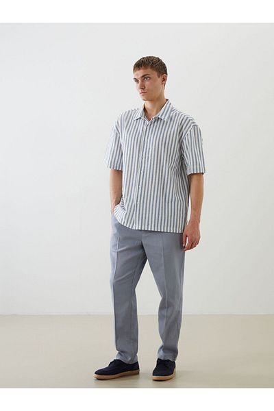 LC Waikiki Ανδρικό πλισέ παντελόνι New Season Standard Fit Linen Look - S59401Z8