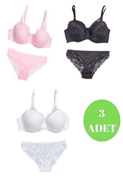 Star Murays Women's 3 L C Cub Lace Bra Set