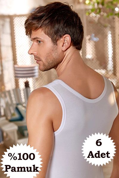 Berrak Men's 100% Cotton Combed Cotton Athletes 6 Pack