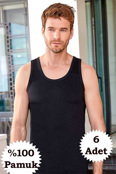 Berrak Men's 100% Cotton Combed Cotton Athletes 6 Pack