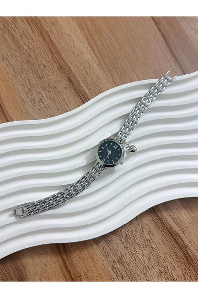 LOOQ Retro Cord Women's Watch with Heart Figure and Roman Numeral Detail