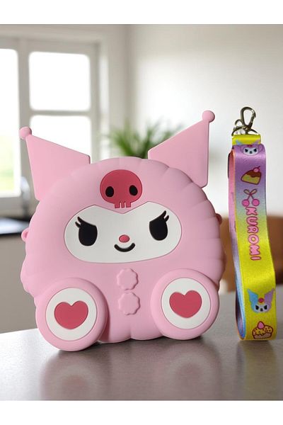 SHOPNEST Girl's Kuromi Strap Bag, Silicone Children's Bag