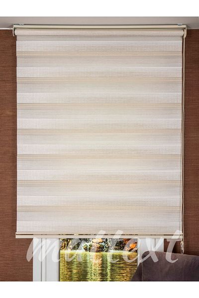 MATTEXT MEKANİK PERDE SİSTEMLERİ Cream Modern Zebra Curtain Byz3020