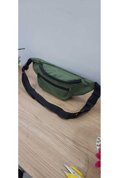 Alya trend Unisex Khaki Waterproof Sports Cross Strap Two Compartment Waist and Shoulder Bag