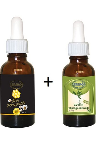 Ersağ Ersağ Ersağ Liquid Propolis Drops + Ersağ Olive Leaf Extract Drops