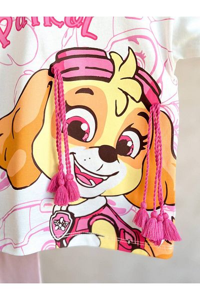 JELİBOOM 3D Paw Patrol Girl's Leggings Suit Organic 100% Cotton