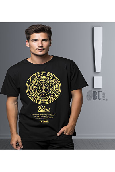 BUTSHIRT BU Tişört 'Moyan - Kutup Yıldızı' Baskılı Regular-Fit' Unisex Tişört